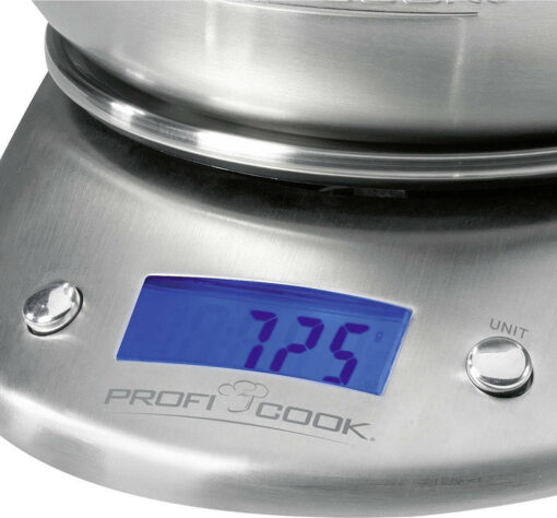 Profi Cook PC-KW 1040 Ψηφιακή Ζυγαριά Κουζίνας με Κάδο 1gr/5kg Inox - Image 2