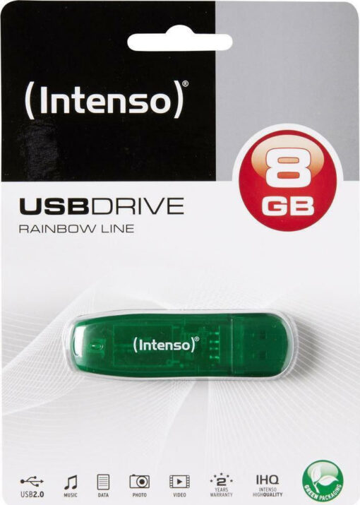 Intenso Rainbow Line 8GB USB 2.0 Πράσινο - Image 6