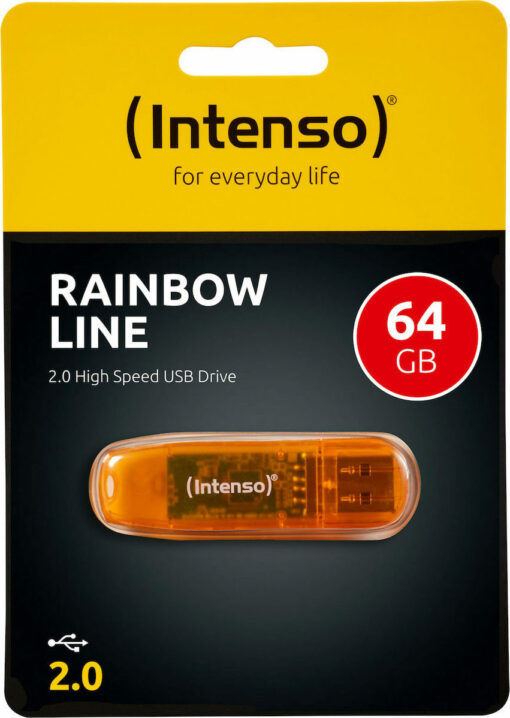 Intenso Rainbow Line 64GB USB 2.0 Πορτοκαλί - Image 5