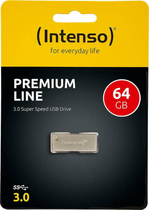 Intenso Premium Line 64GB USB 3.0 Ασημί - Image 4