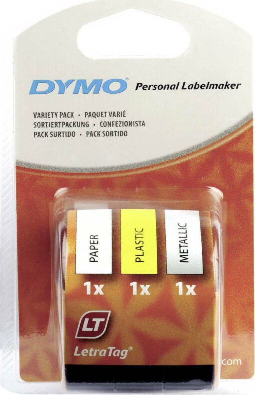 Dymo 91240 Ταινία Ετικετογράφου 4m x 12mm Πολύχρωμη 3τμχ