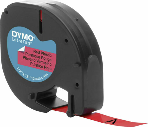 Dymo 91203 Ταινία Ετικετογράφου 4m x 12mm σε Κόκκινο Χρώμα - Image 2