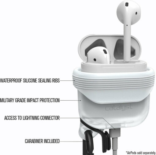 Catalyst Waterproof Θήκη Σιλικόνης με Γάντζο για Apple AirPods 1 / AirPods 2 - Image 5