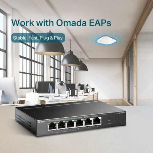 TP-LINK TL-SF1006P v1 Unmanaged L2 PoE+ - Image 3