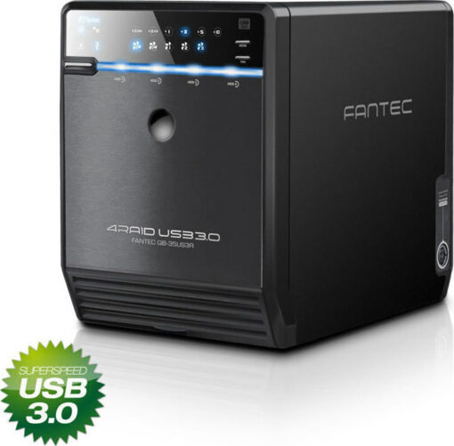 Fantec QB-35US3R Θήκη για 4 Σκληρούς Δίσκους 3.5" SATA III με σύνδεση USB3.0/eSATA - Image 4