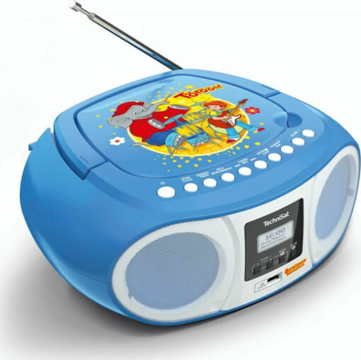 Technisat Φορητό Ηχοσύστημα Digitradio 1990 Benjamin Blümchen με Bluetooth / CD / MP3 / USB / Ραδιόφωνο σε Μπλε Χρώμα