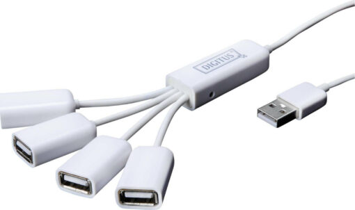 Digitus USB 2.0 Hub 4 Θυρών με σύνδεση USB-A Λευκό - Image 5