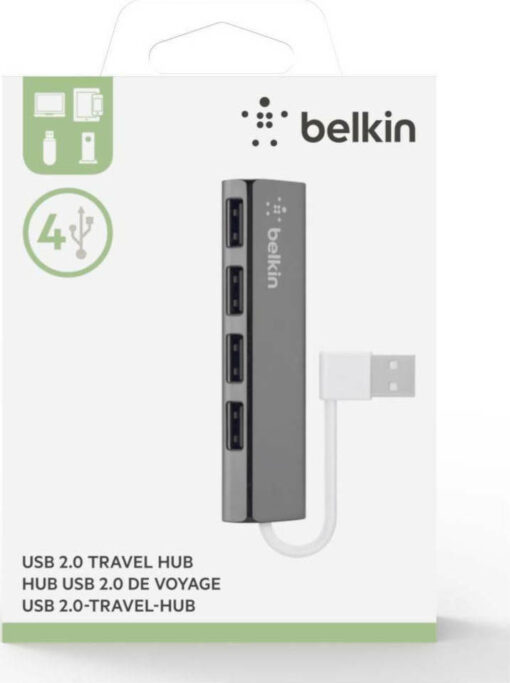 Belkin USB 2.0 Hub 4 Θυρών με σύνδεση USB-A & Θύρα Φόρτισης - Image 4