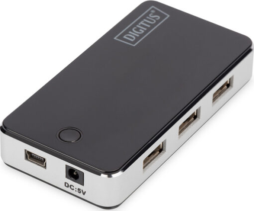 Digitus USB 2.0 Hub 7 Θυρών με σύνδεση USB-A και Εξωτερική Παροχή Ρεύματος - Image 3