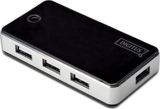 Digitus USB 2.0 Hub 7 Θυρών με σύνδεση USB-A και Εξωτερική Παροχή Ρεύματος
