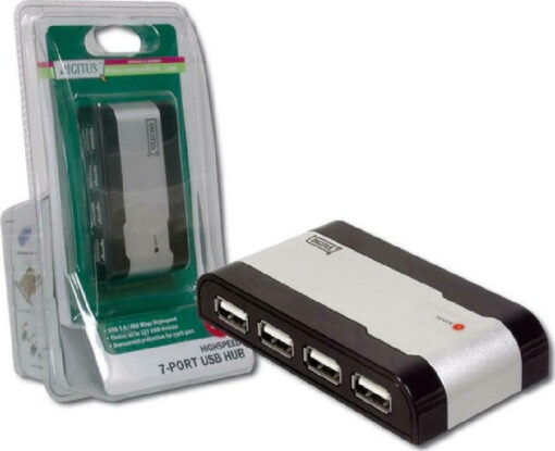 Digitus USB 2.0 Hub 7 Θυρών με σύνδεση USB-A και Εξωτερική Παροχή Ρεύματος - Image 4