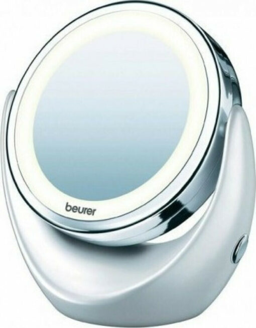 Beurer Καθρέπτης Μακιγιάζ Επιτραπέζιος με Φως Zoom x5 11cm Ασημί