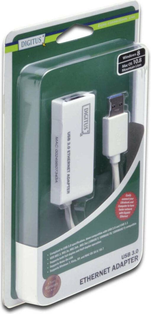 Digitus DN-3023 USB Αντάπτορας Δικτύου για Ενσύρματη σύνδεση Gigabit Ethernet - Image 4