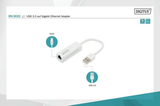 Digitus DN-3023 USB Αντάπτορας Δικτύου για Ενσύρματη σύνδεση Gigabit Ethernet - Image 6