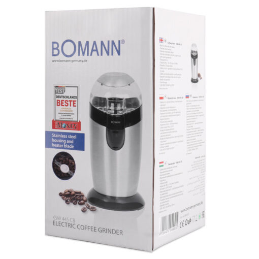 Bomann KSW 445 CB Ηλεκτρικός Μύλος Καφέ 120W με Χωρητικότητα 40gr Ασημί - Image 4