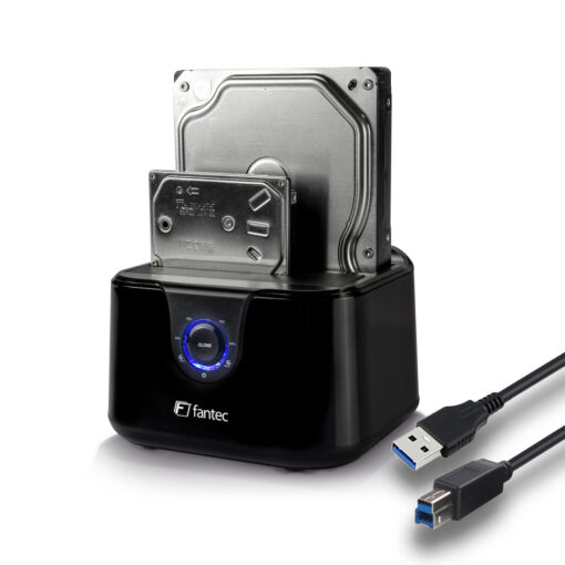 Fantec DS-X2U3-Glanz Docking Station για 2 Σκληρούς Δίσκους SATA 2.5" / 3.5" με σύνδεση USB 3.0 (2494) - Image 5