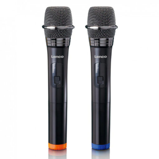 Lenco Ασύρματο Μικρόφωνο Karaoke Set of 2 σε Μαύρο Χρώμα - Image 2