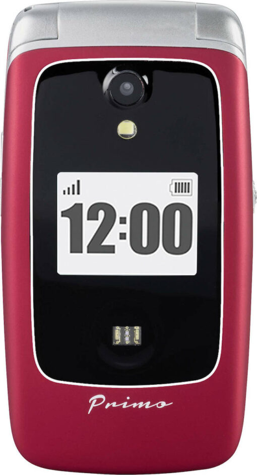 Doro Primo 418 Dual SIM Κινητό με Κουμπιά Red