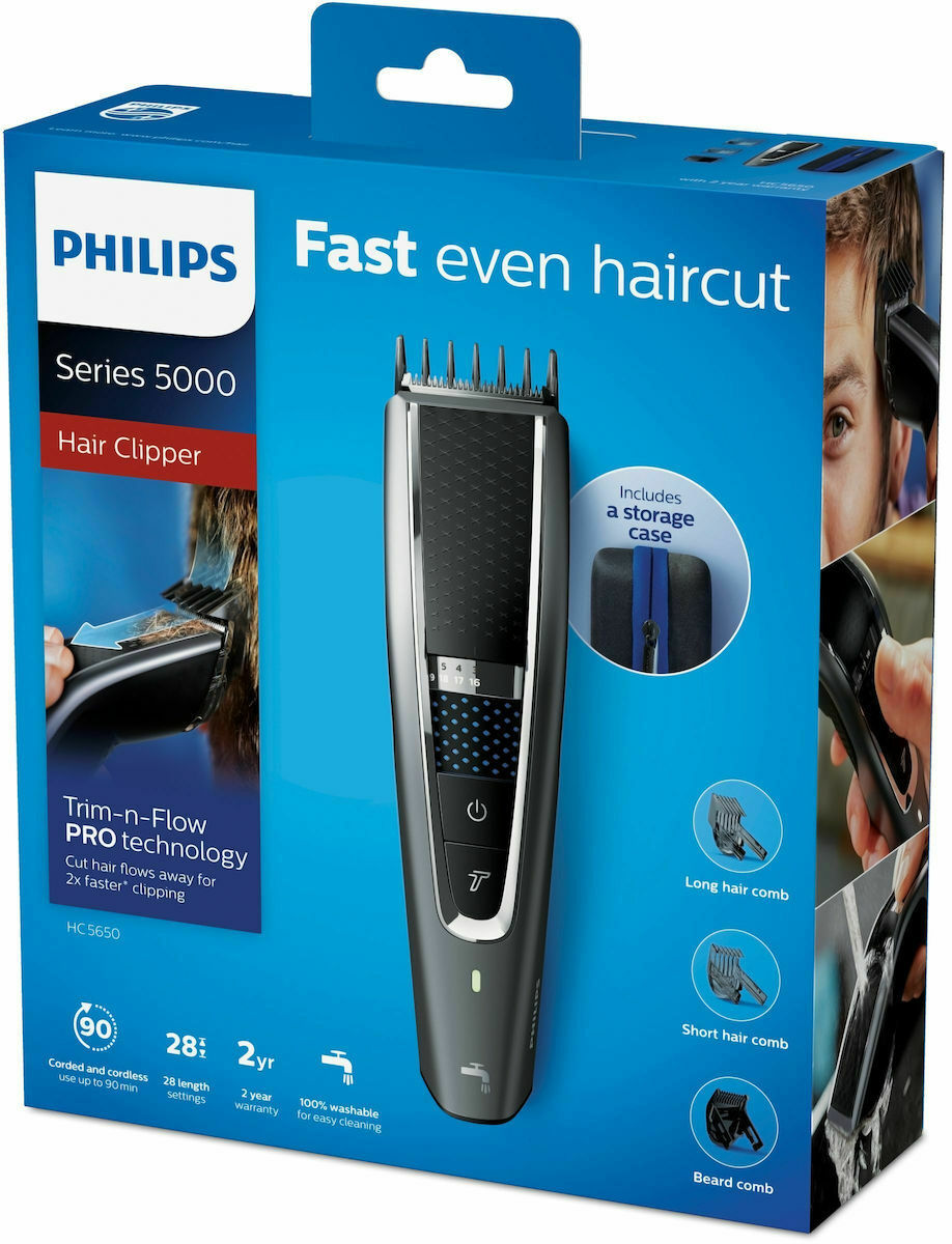 Philips Series 5000 Κουρευτική Μηχανή Silver/Black HC5650/15 - Image 3