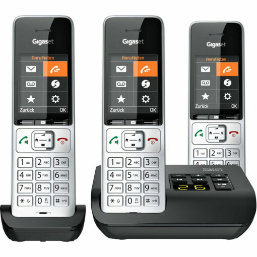 Gigaset Comfort 500A Trio με Ελληνικό Μενού Ασημί