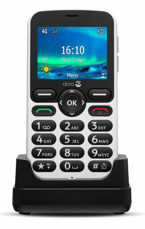 Doro 5860 Single SIM Κινητό με Κουμπιά Black/White - Image 3