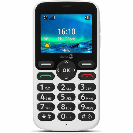 Doro 5860 Single SIM Κινητό με Κουμπιά Black/White