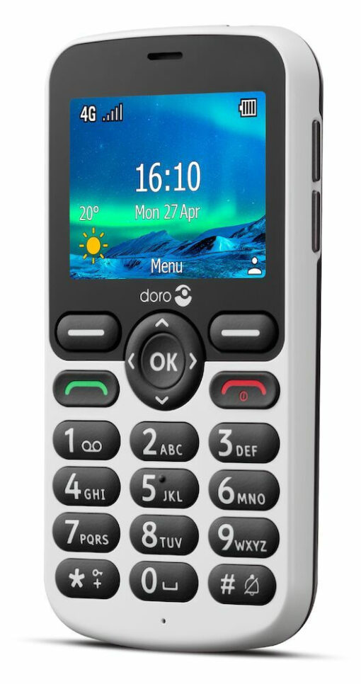 Doro 5860 Single SIM Κινητό με Κουμπιά Black/White - Image 4