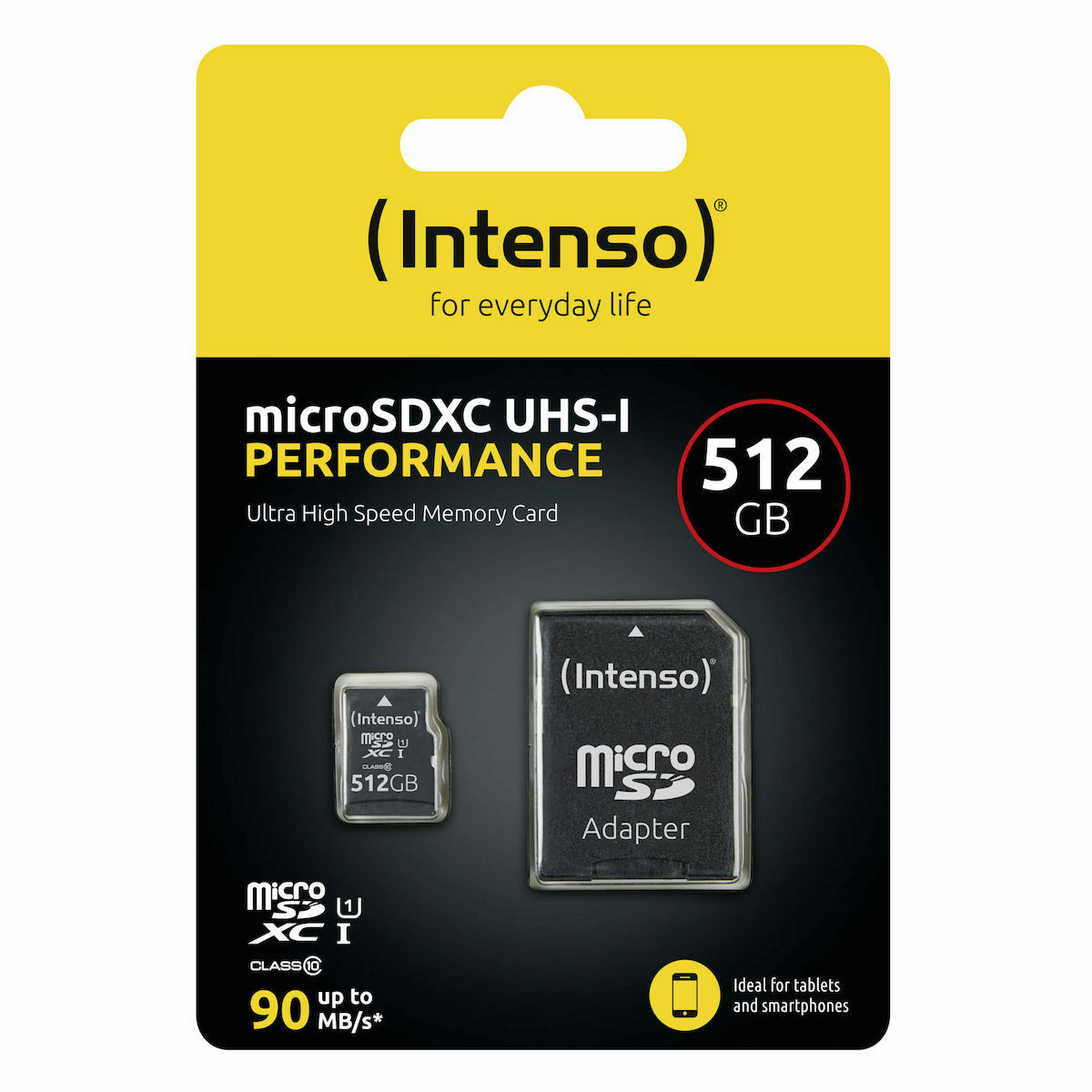 Intenso Performance microSDXC 512GB Class 10 U1 UHS-I με αντάπτορα - Image 3