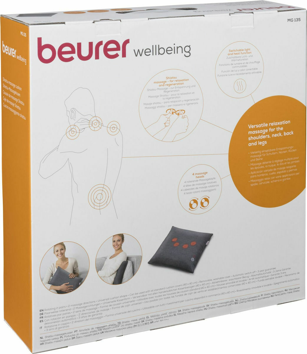 Beurer MG 135 Μαξιλάρι Μασάζ Shiatsu για τον Αυχένα με Λειτουργία Θέρμανσης 64413 - Image 4