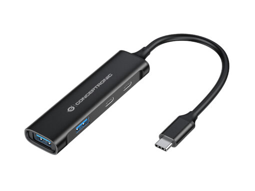 Conceptronic USB 3.2 Hub 4 Θυρών με σύνδεση USB-C Γκρι