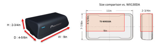 Pioneer Subwoofer Αυτοκινήτου 50W RMS με Κούτα - Image 4
