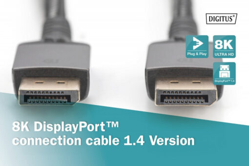 Digitus Cable DisplayPort male - DisplayPort male 3m Μαύρο (DB-340201-030-S) - Image 5