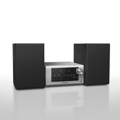 Panasonic Ηχοσύστημα 2.0 SC-DM504EG-S SC-PM704EG-S 80W με CD / Digital Media Player και Bluetooth Ασημί