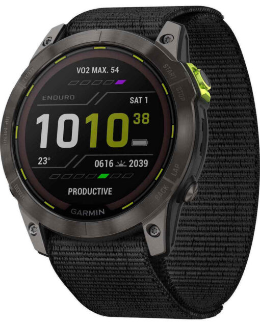 Garmin Enduro 2 Solar 51mm Grey DLC Titanium with UltraFit Nylon Strap - Image 5
