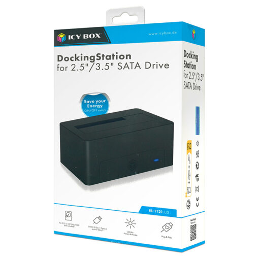 Icy Box Docking Station Σκληρών Δίσκων SATA 2.5" / 3.5" με σύνδεση USB 3.2 (IB-1121-U3) - Image 5