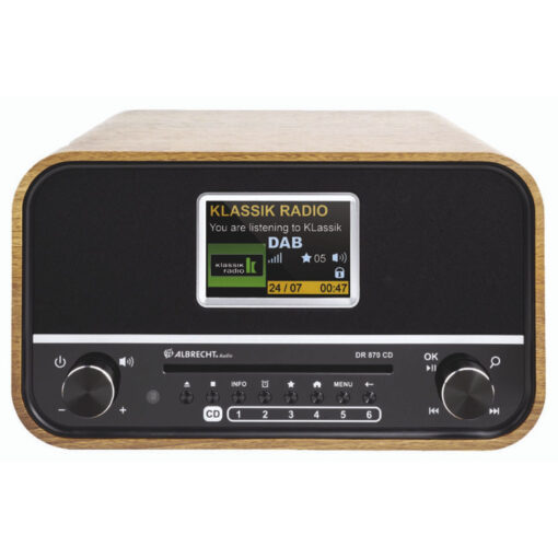 Albrecht DR 870 CD Senior Επιτραπέζιο Ραδιόφωνο Μπαταρίας DAB+ με USB Καφέ