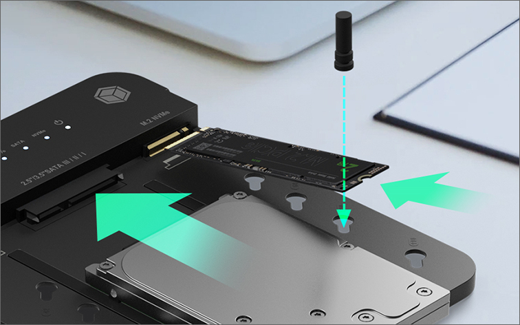 Icy Box Docking Station για 2 Σκληρούς Δίσκους SATA 2.5" / 3.5" / M.2 (2230)" / M.2 (2242)" / M.2 (2260)" / M.2 (2280)" με σύνδεση USB 3.2 (IB-2915MSCL-C31) - Image 4
