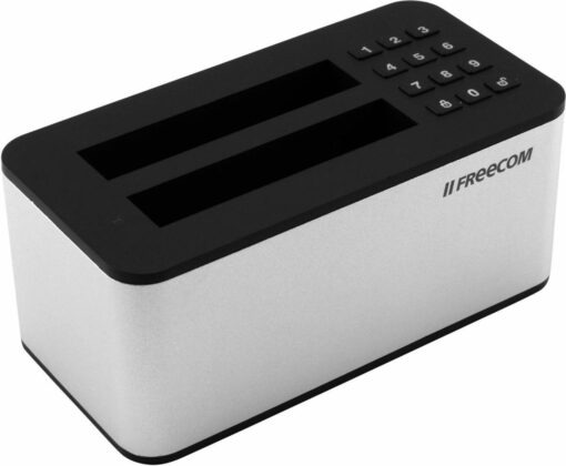 Freecom mDOCK Keypad Secure 56424 Docking Station για 2 Σκληρούς Δίσκους SATA 2.5" με σύνδεση USB-C / USB 3.1 / USB 3.0 / USB 2.0 (56424)