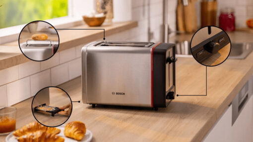 Bosch Φρυγανιέρα 2 Θέσεων 970W Inox - Image 2