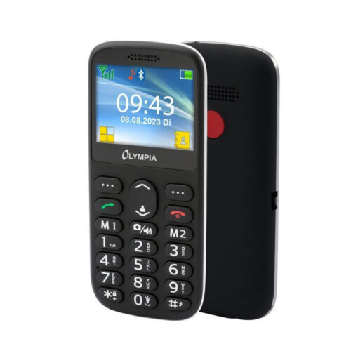 Olympia Sun Dual SIM Κινητό με Μεγάλα Κουμπιά Μαύρο