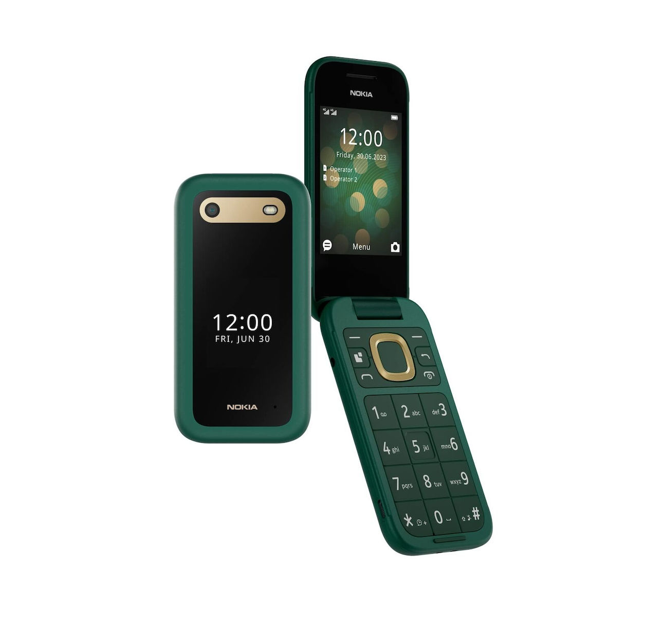 Nokia 2660 Flip Dual SIM Κινητό με Κουμπιά (Αγγλικό Μενού) Lush Green