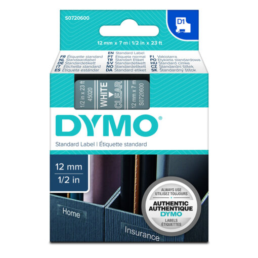 Dymo 45020 Ταινία Ετικετογράφου σε Λευκό Χρώμα
