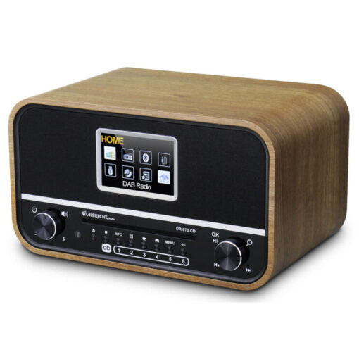 Albrecht DR 870 CD Senior Επιτραπέζιο Ραδιόφωνο Μπαταρίας DAB+ με USB Καφέ - Image 2