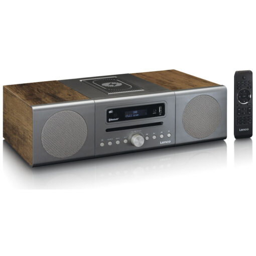 Lenco Ηχοσύστημα 2.0 MC-175 40W με CD Player και Bluetooth Ασημί - Image 4