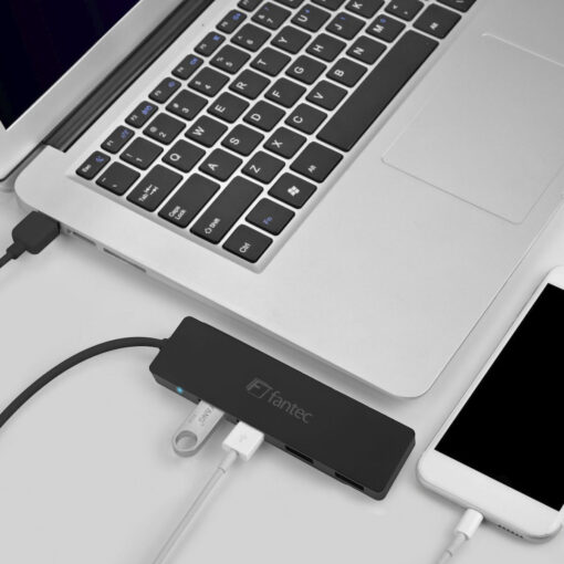 Fantec UMP-4U3-A USB 3.0 Hub 4 Θυρών με σύνδεση USB-A - Image 2