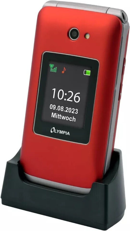 Olympia Vitus Dual SIM Κινητό με Μεγάλα Κουμπιά (Αγγλικό) Κόκκινο - Image 2