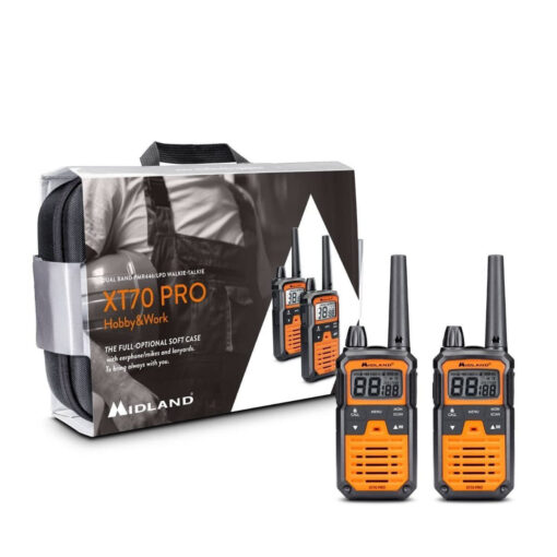 Midland Xt70 Pro Hobby Walkie Talkie με Μονόχρωμη Οθόνη Σε Πορτοκαλί Χρώμα