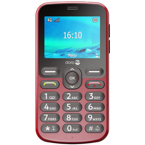 Doro 1880 Dual SIM Κινητό με Κουμπιά Κόκκινο - Image 2