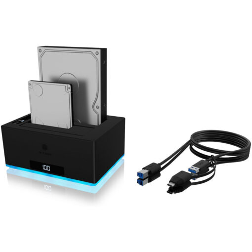 Icy Box Docking Station για 2 Σκληρούς Δίσκους SATA 3.5" / 2.5" με σύνδεση USB 3.1 / USB-C (IB-127CL-U3) - Image 6