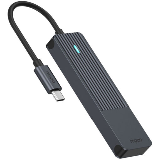 Rapoo USB 3.2 Hub 4 Θυρών με σύνδεση USB-C Γκρι - Image 2